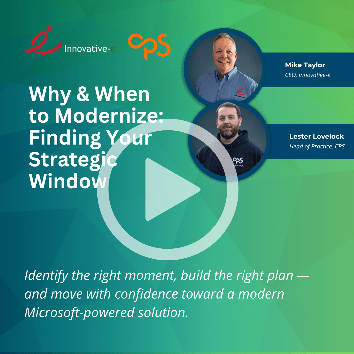 Why & When  to Modernize: Finding Your Strategic Window