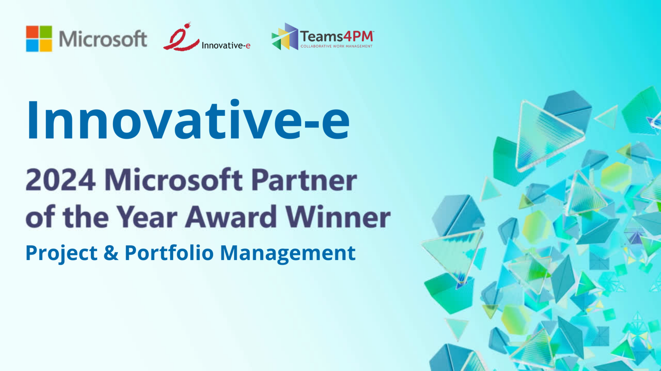 Innovative-E Microsoft Partner of the Year for Project And Portfolio Management